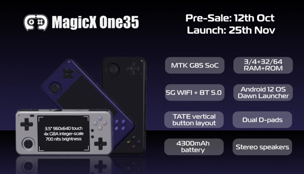 MagicX One 35: Compact Retro Handheld with PS Vita Emulation